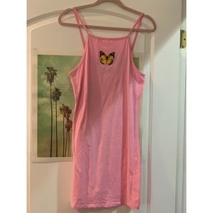 Pink spaghetti strap butterfly dress Urbans